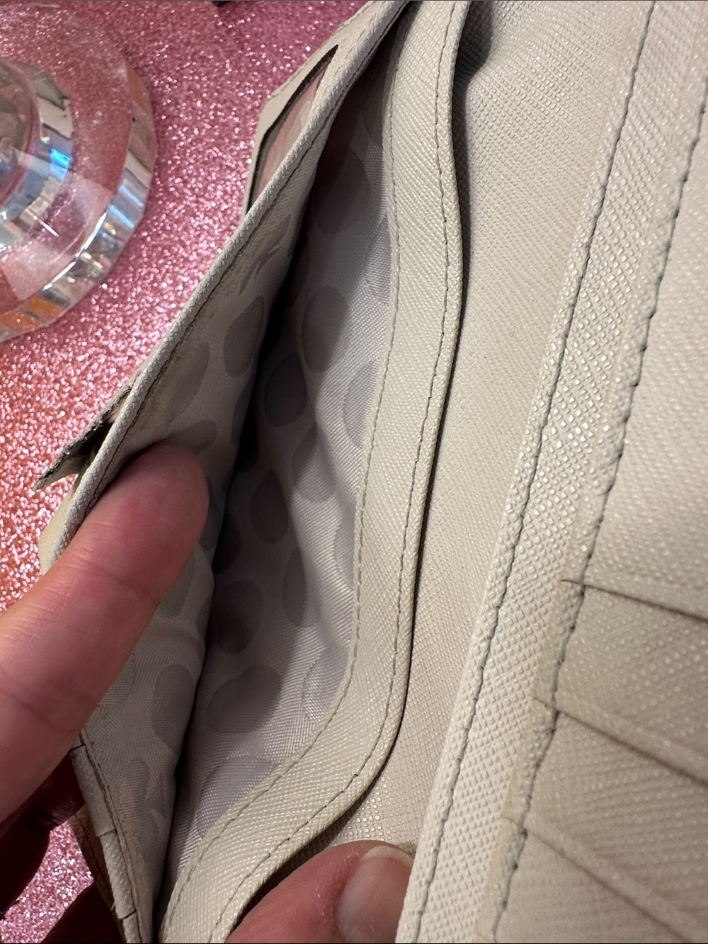 kate spade Pebbled Small Wallet in Light Beige - Picture 8 of 11